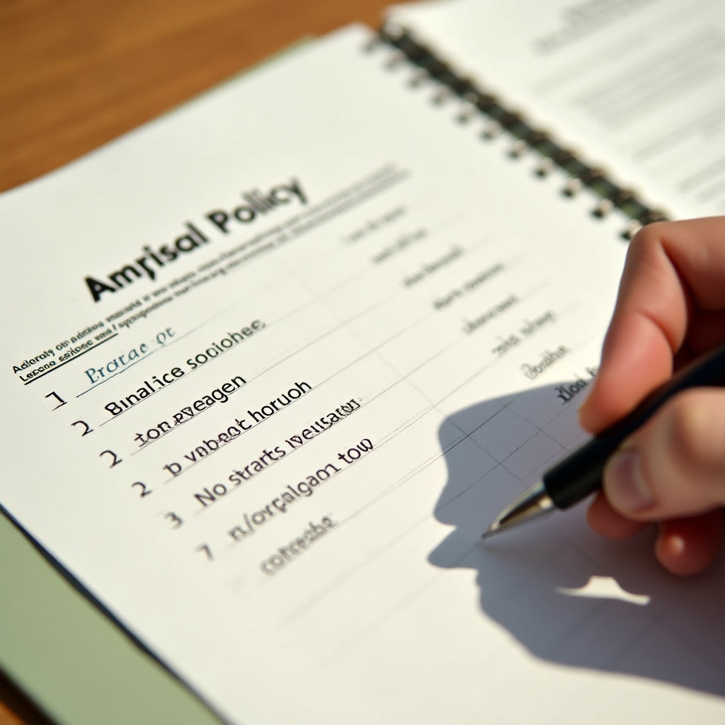 Handschriftliche Notizen zum Vergleich von Deckungsumfängen zweier Angebote